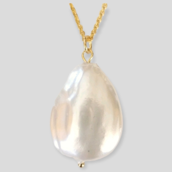 NWT Hand Crafted 14k Gold Filled Freshwater Pearl Pendant Necklace - Picture 14 of 14